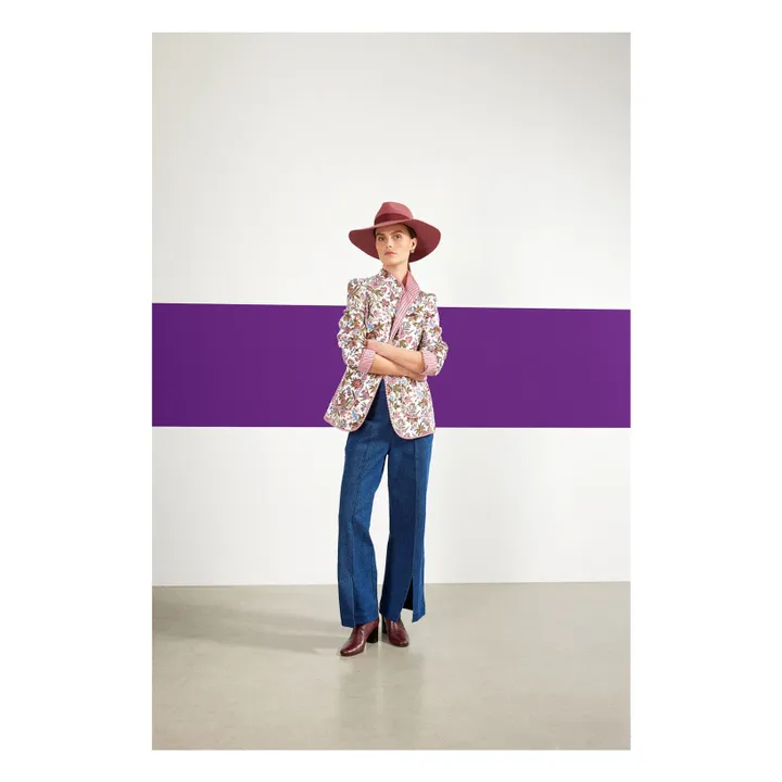 Maria de la Orden Veste Matilda Fleurs | Blanc