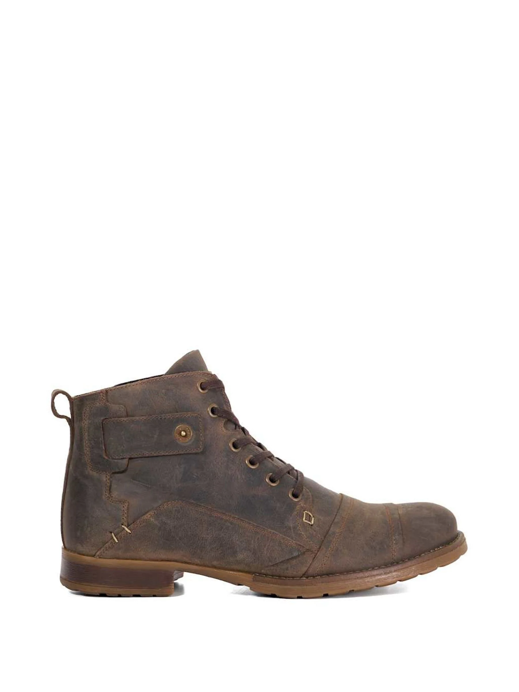 Dune London Simon veterlaarzen met naaddetail