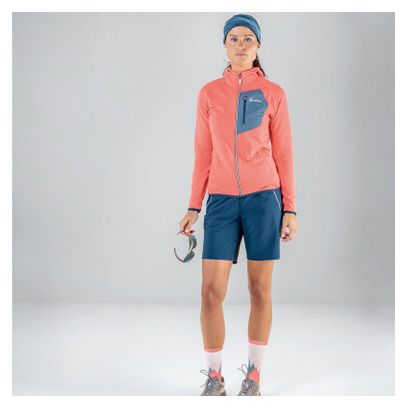 Loeffler Maillot manches longues t-shirt des femmes de Hoodie W FZ TechFleece Sunrize - Rose