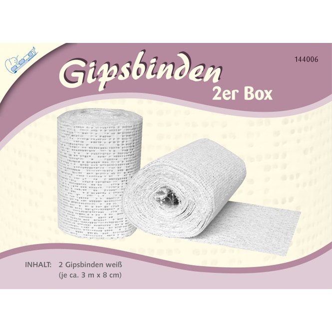 Gipsbinden weiß - 2er Box - 3m x 8cm