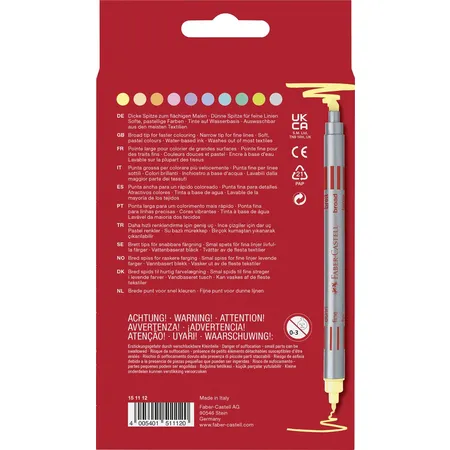 Faber-Castell Doppelfasermaler 10er Etui Pastell