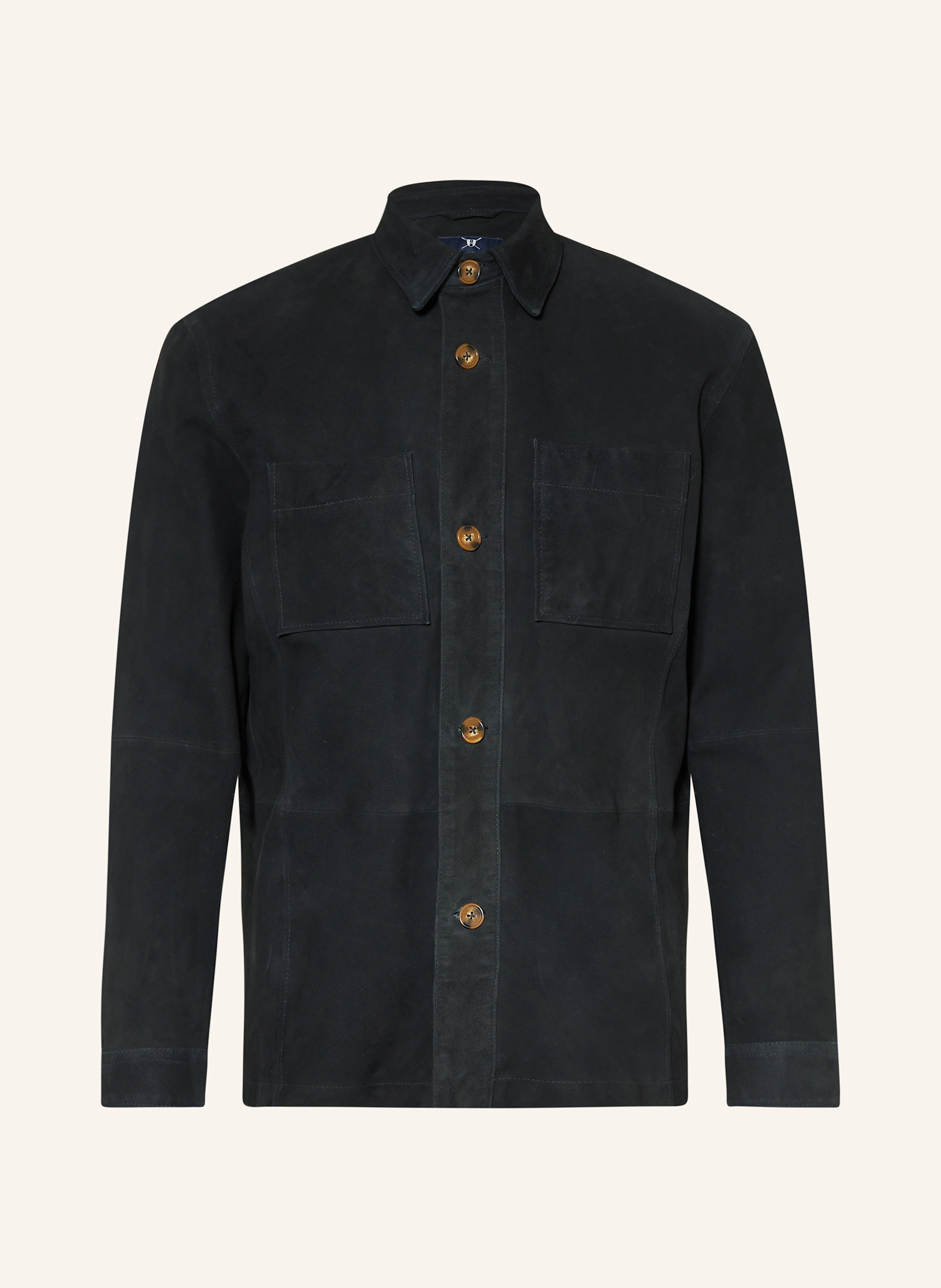 STROKESMAN'S Leder-Overshirt