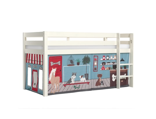 VIPACK - Lit mi-hauteur 90x200 sommier inclus housse pet shop pino ...