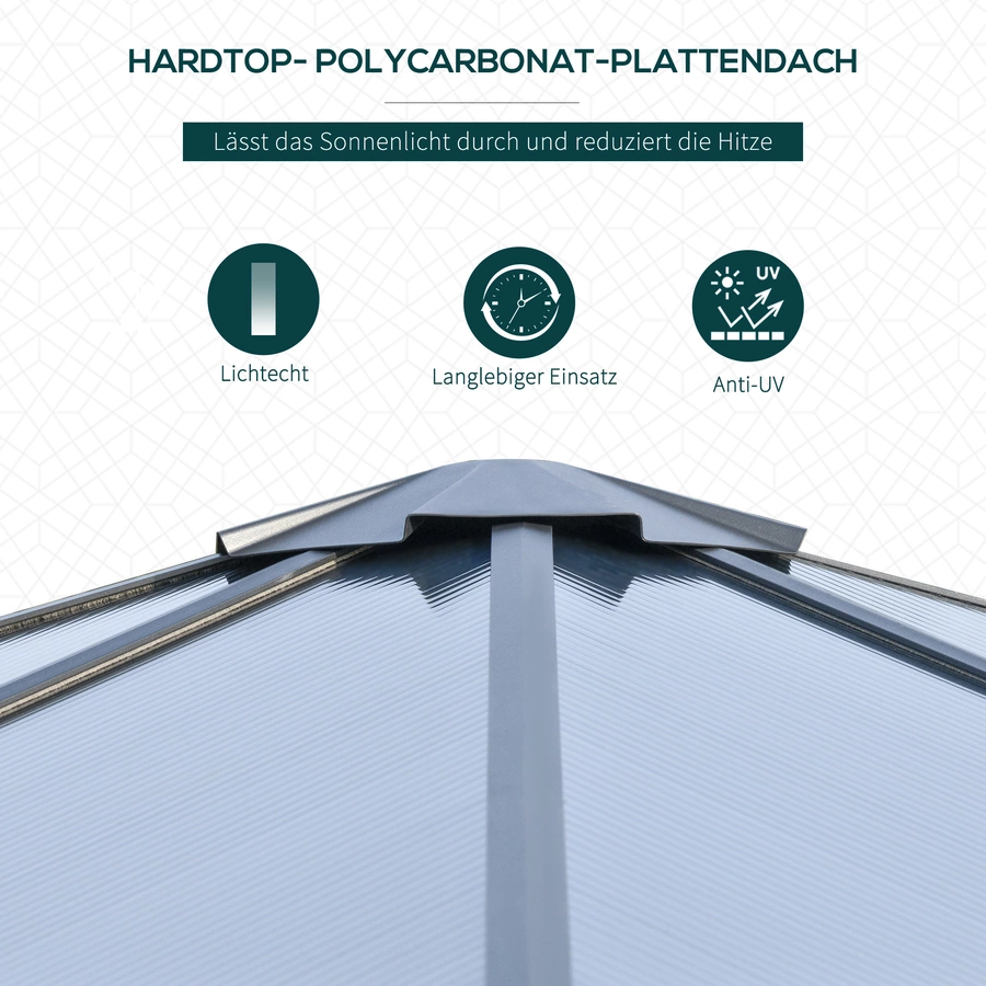 Outsunny Pavillon mit verstärkten Ecken bunt