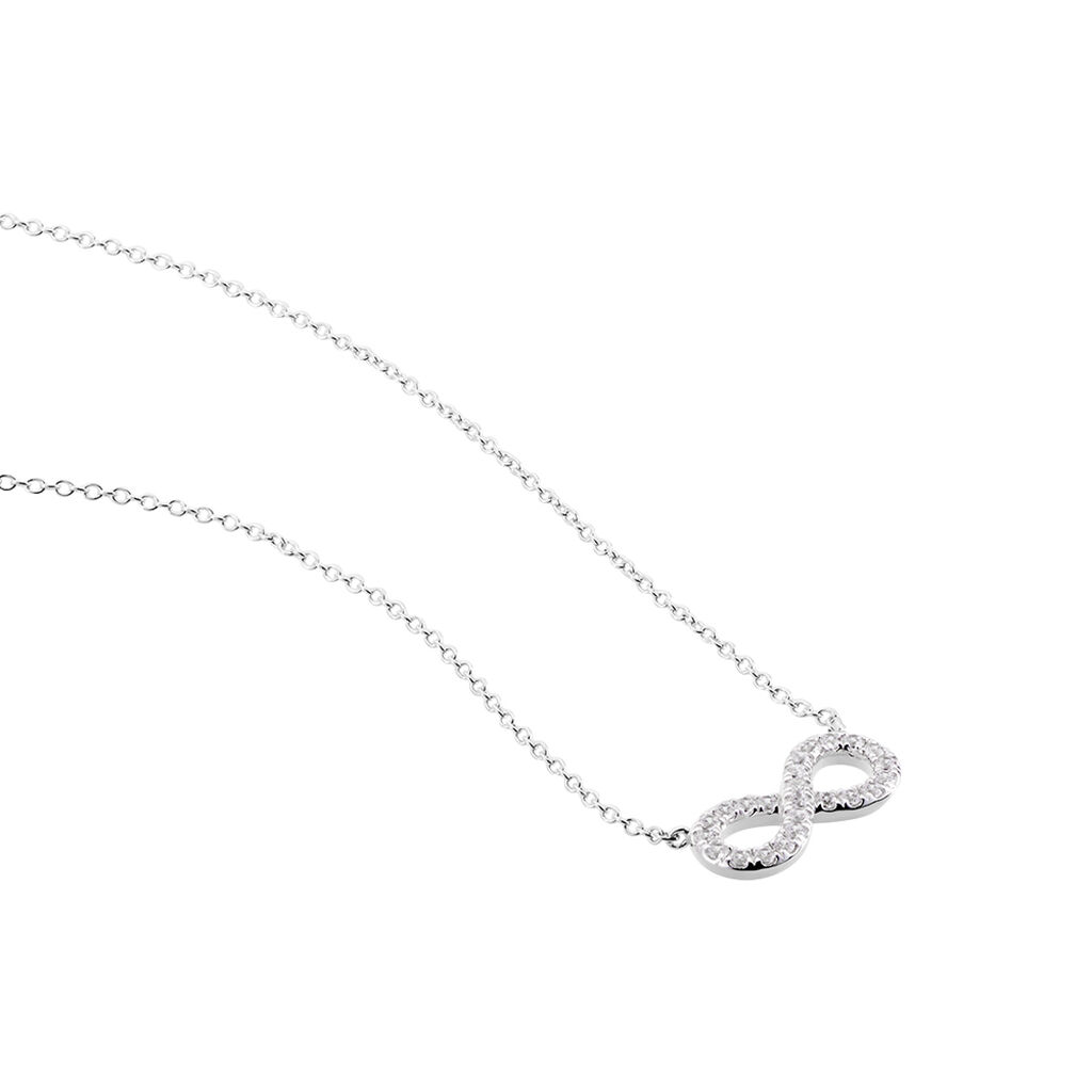 Collier Lou Argent Blanc Oxyde De Zirconium