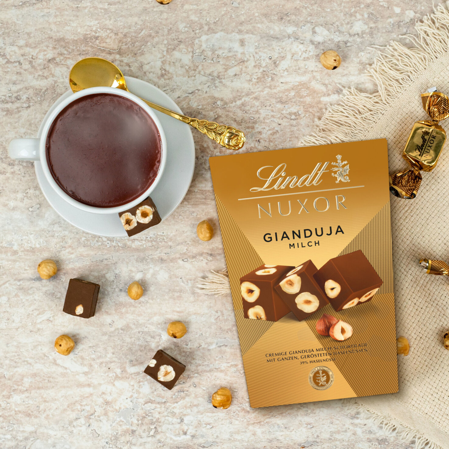 Lindt Nuxor Pralinés Milch Haselnuss