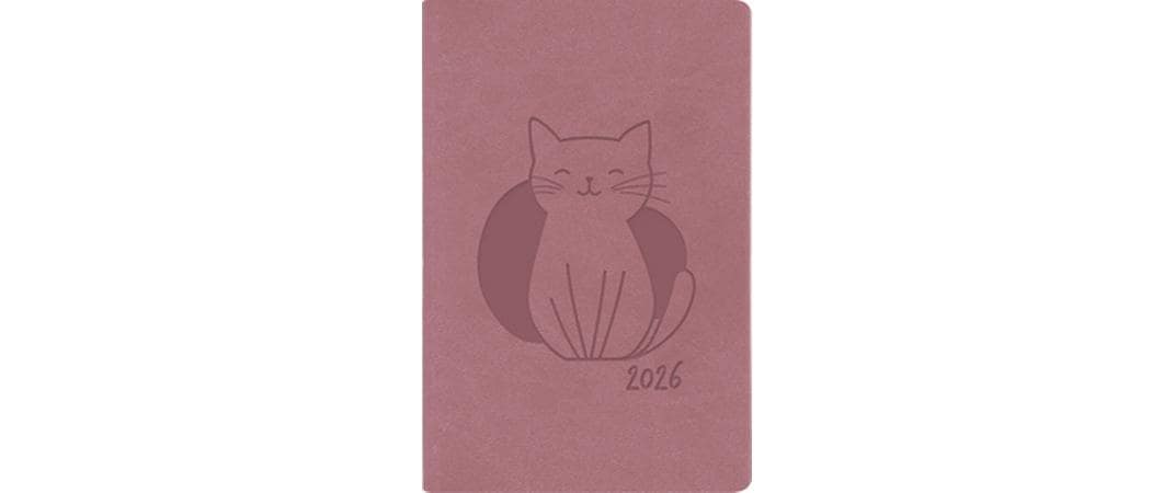 Wochenagenda Ladytimer Cat 75 x 11.2 cm, 2026, AltrosaWochenplaner 1 Woche / 2 Seiten