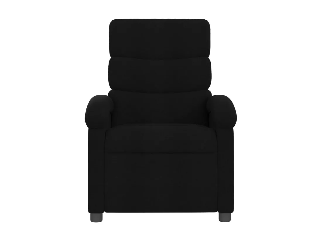 Fauteuil massant inclinable Noir Tissu
