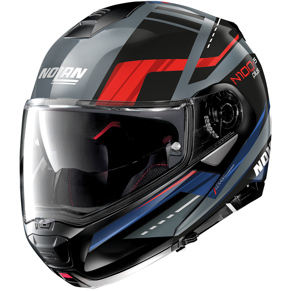 Nolan - Casque N100-5 Plus Illuvium N-Com Gris / Noir / Rouge / Bleu