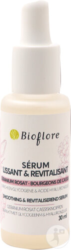 Bioflore Sérum Lissant Revitalisant Hydratant Sans Eau Ajoutée Glycogène Acide Hyaluronique 30ml