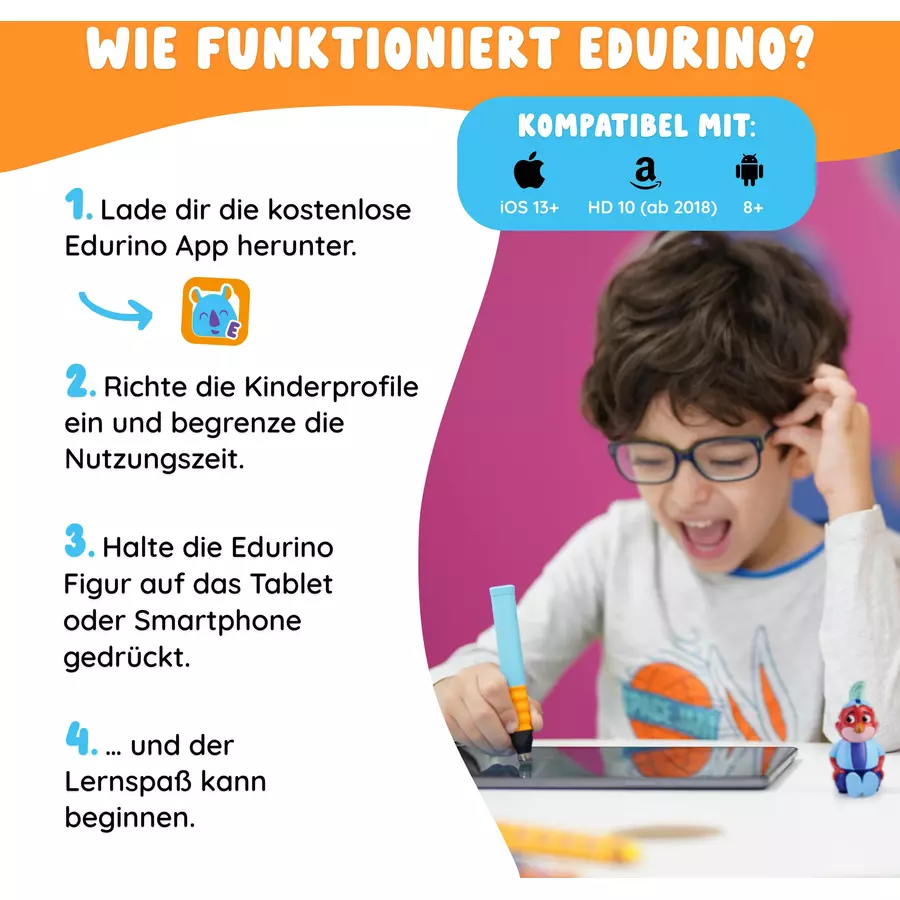 Edurino Lernspielzeug Lernfigur Edurino Starterset Niki - Erstes Englisch Mehrfarbig