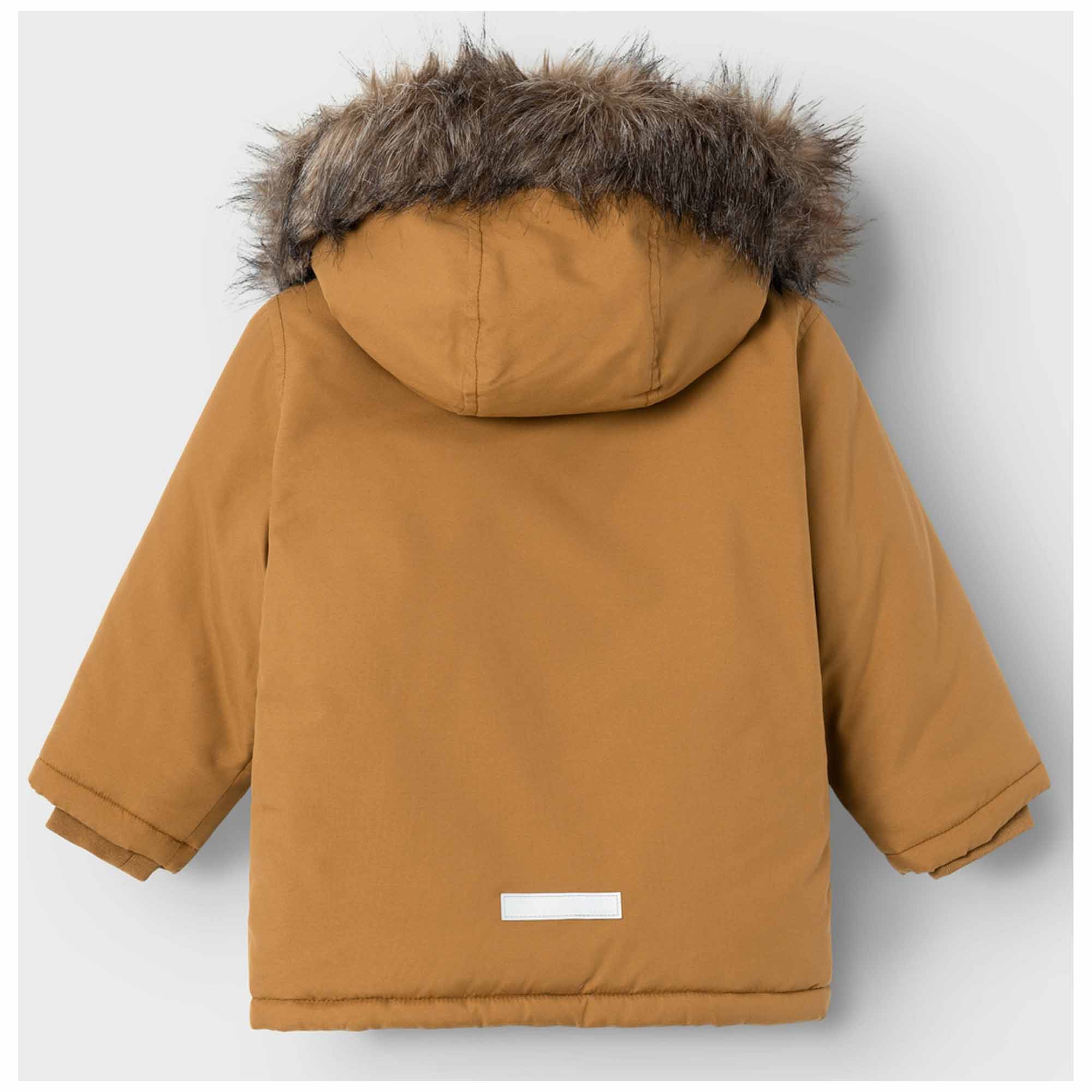 Name it peuter winterjas lange mouwen effen bruin