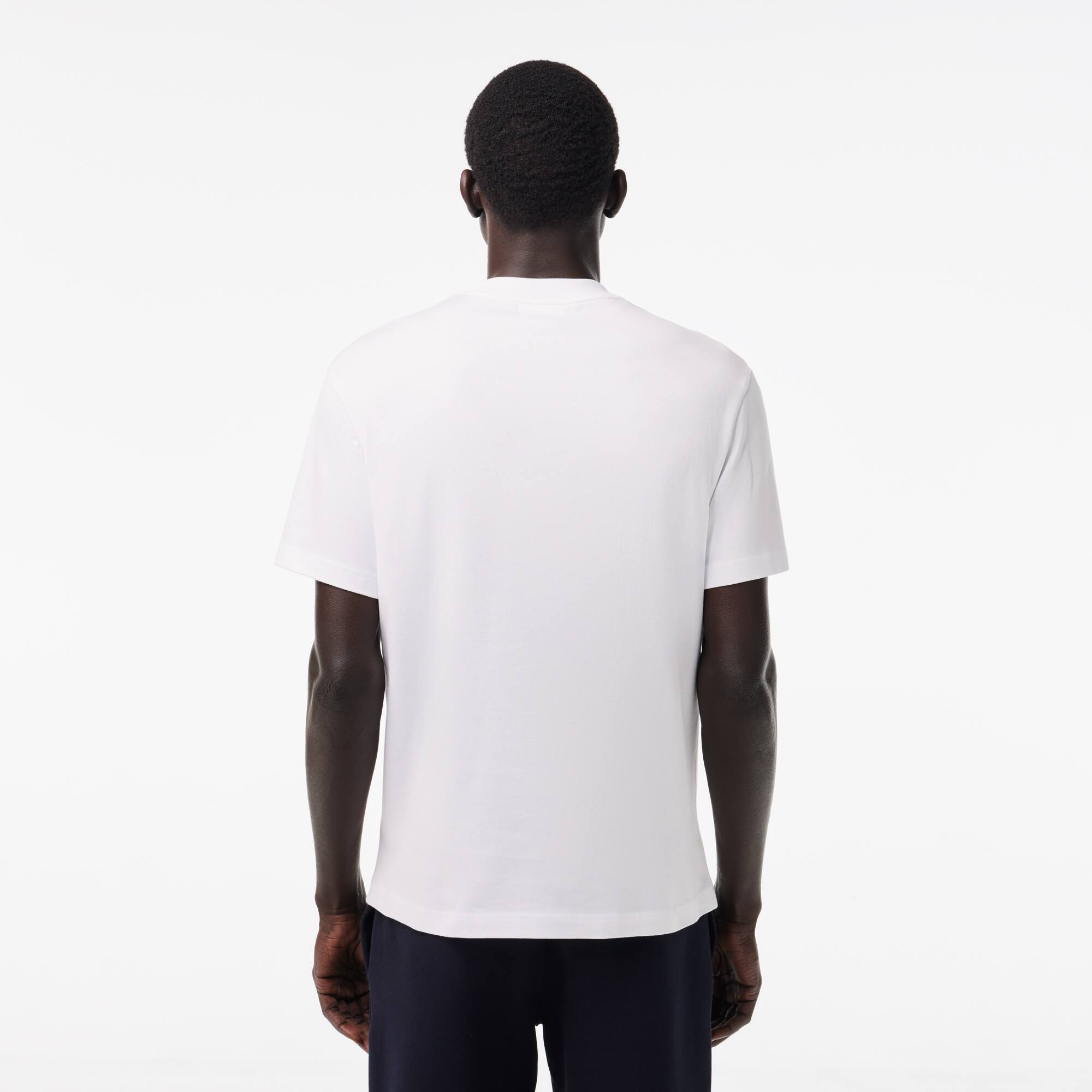 T-Shirt aus resistenter Baumwolle mit Ball-Aufdruck T-Shirts - Weiss - Lacoste - Herren