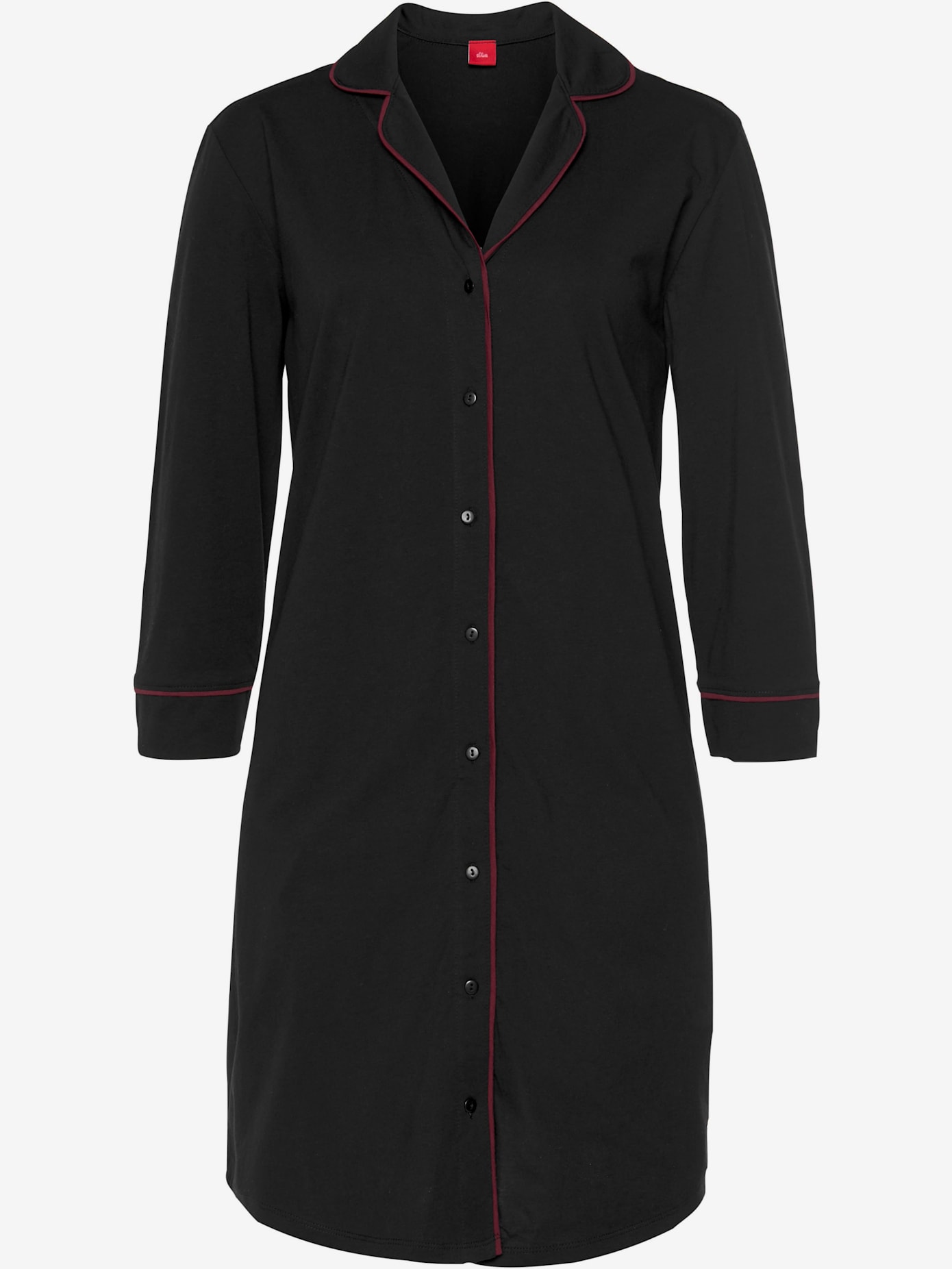 Chemise de nuit classique avec col à revers