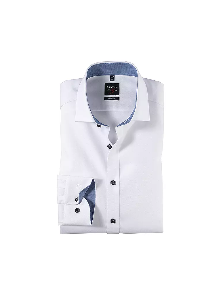 OLYMP LEVEL FIVE Hemd Body Fit weiss