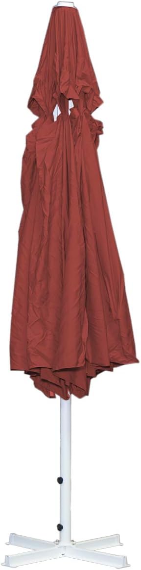 Mendler Sonnenschirm Meran II, Gastronomie Marktschirm, Ø 5m Polyester/Alu Mast weiß 28kg ohne Ständer