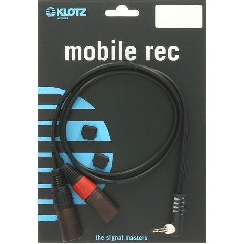 Klotz AY9A0200 verloopkabel 3.5 mm jack haaks - 2x XLR male 3p 2 meter