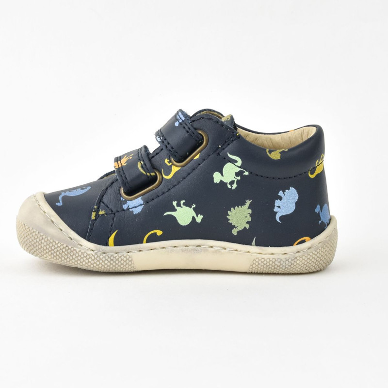 Naturino Naturino Barefoot Amur Velcros Print Dinosaures Navy