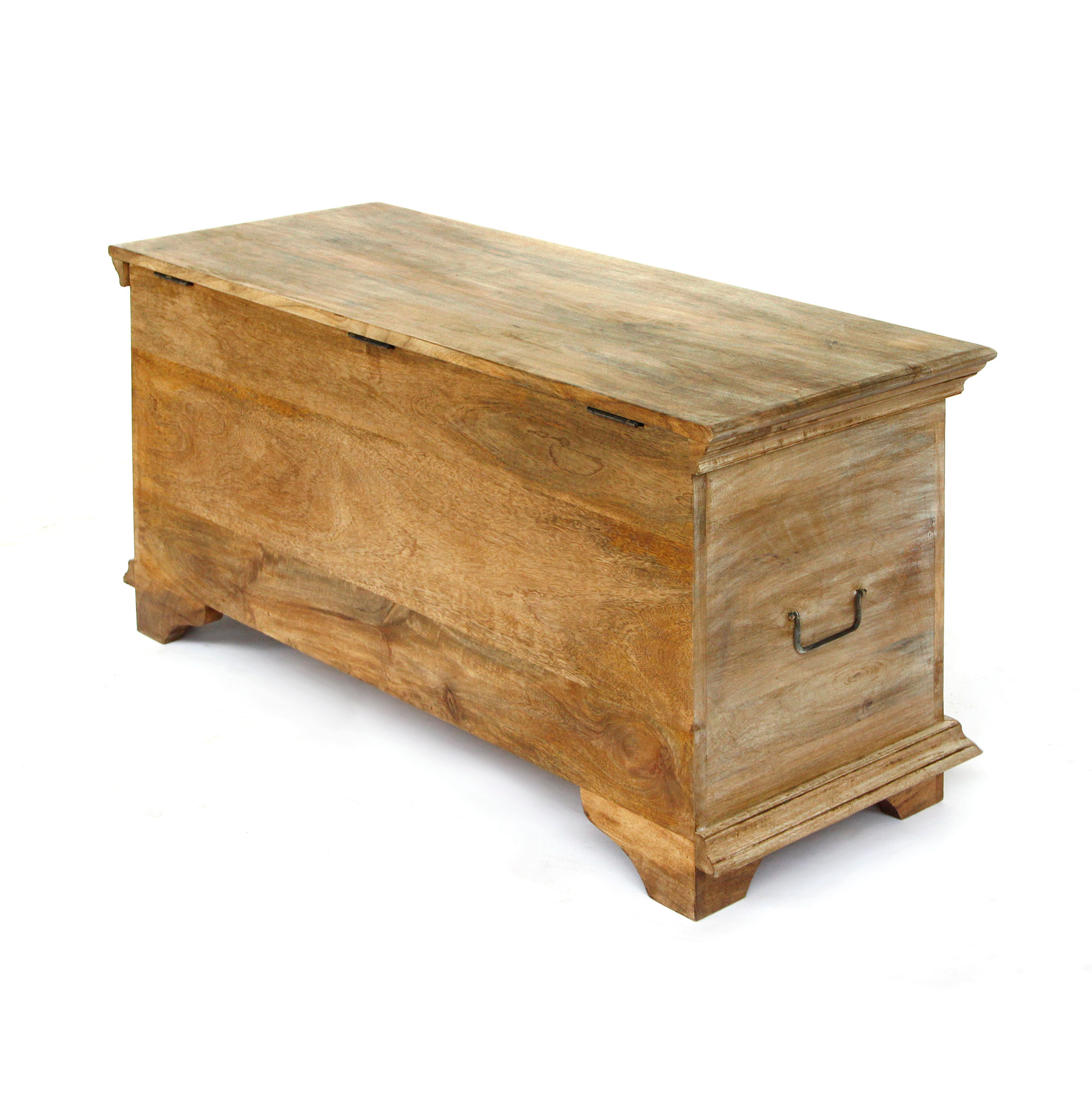 Holztruhe mit Schnitzereien, natur, B 100 cm, T 40 cm, H 47 cm von fischer's lagerhaus