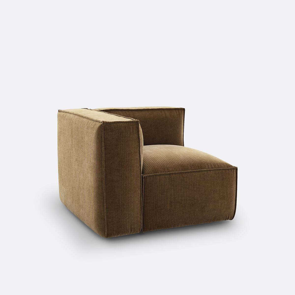 LA REDOUTE INTERIEURS<br>Sofá modular de canto, veludo cotelê vintage, Seven