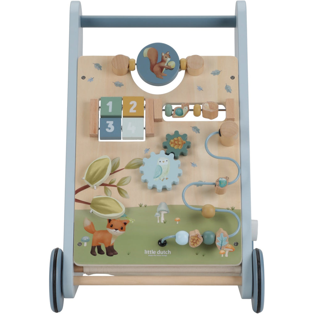 Køb Little Dutch Forest Friends Blue Multi-Aktivitets Gåvogn