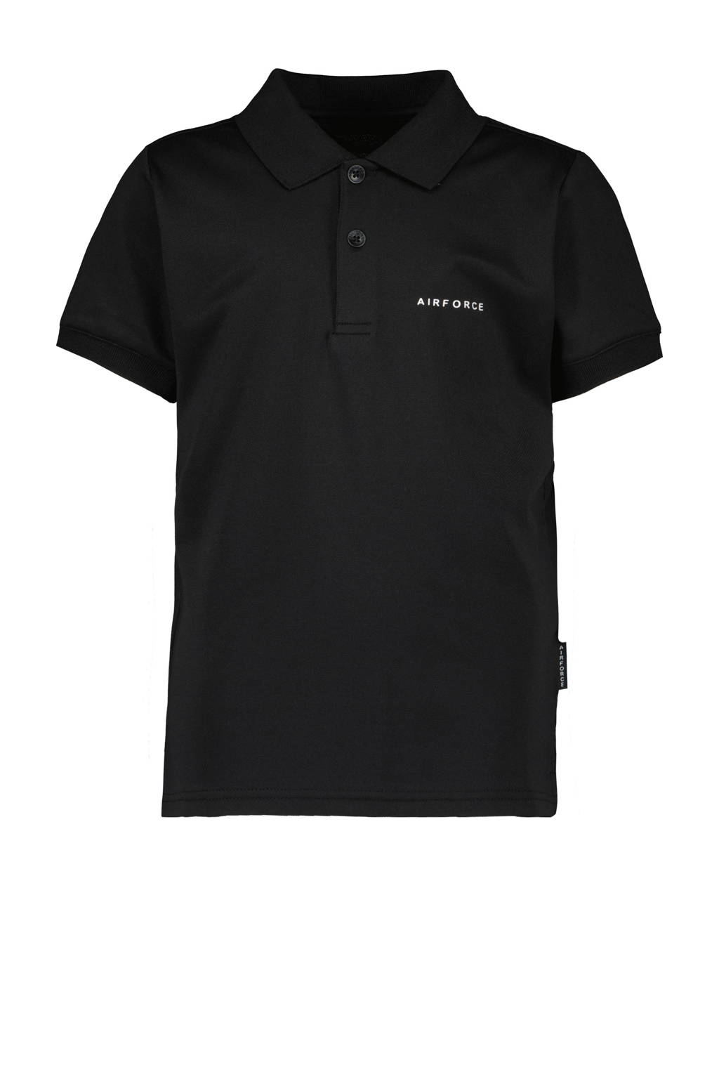 Airforce polo met logo zwart