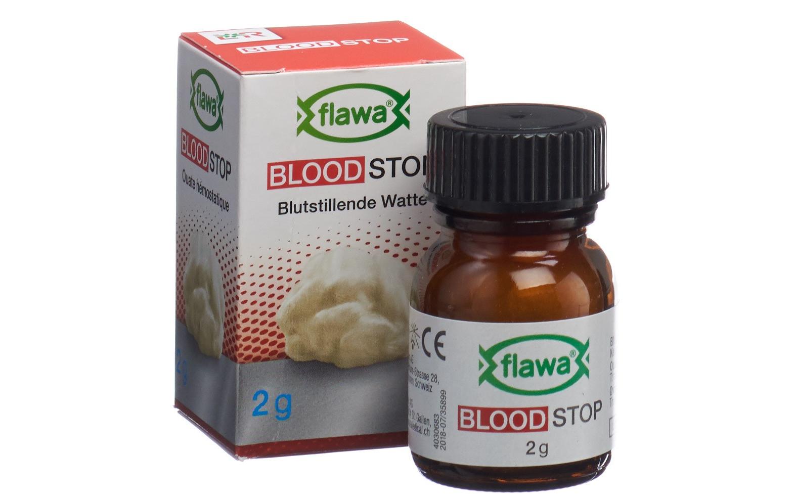 Blutstillende Watte steril Blood Stop 2 gWatte blutstillend, pflanzliches Produkt