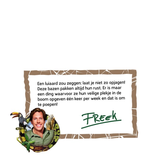 Freek Vonk | Vakantie kaart | Luiaard