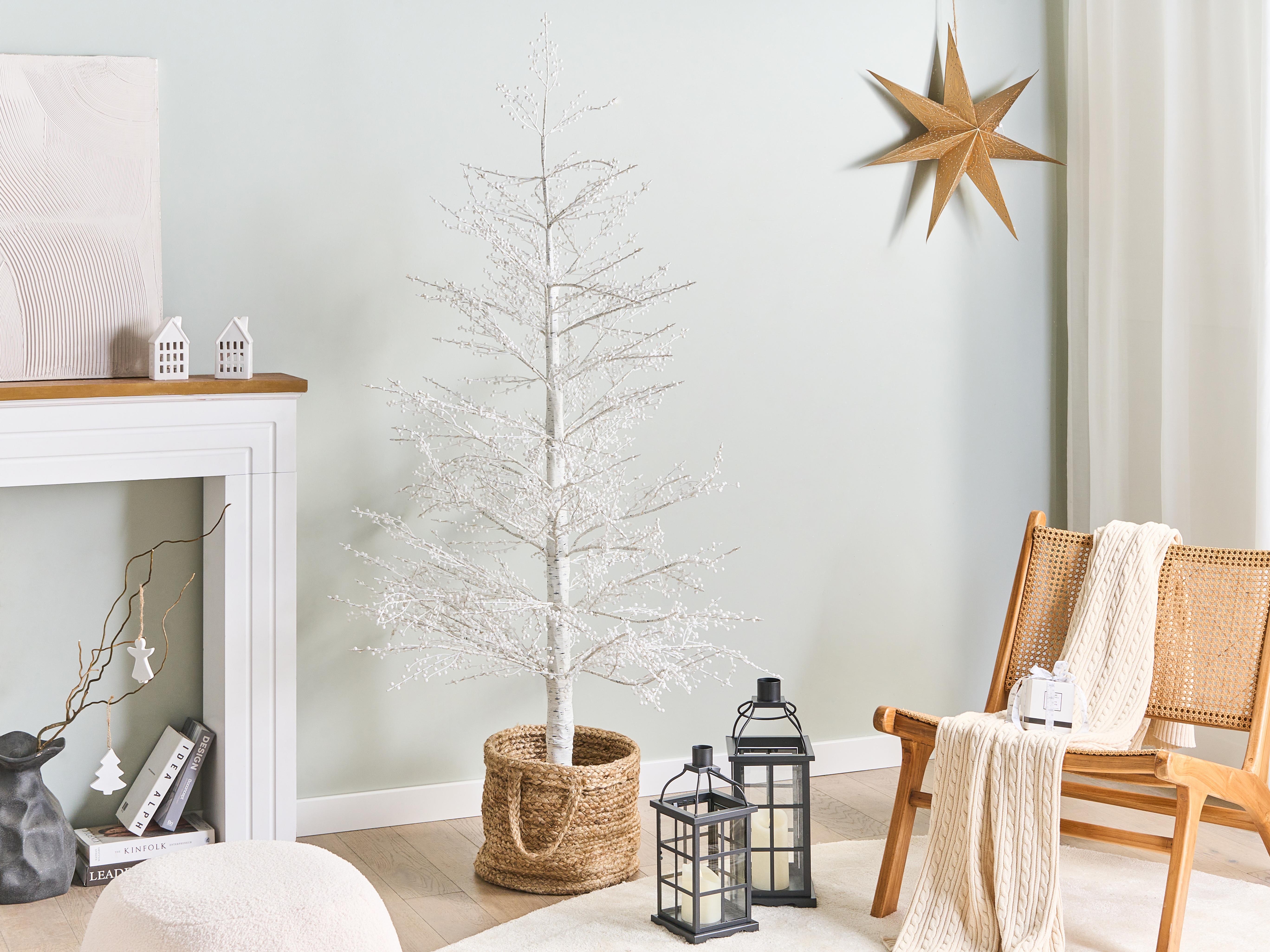 Buitendecoratie LED SUONTEE Kerstboom 180 cm Wit