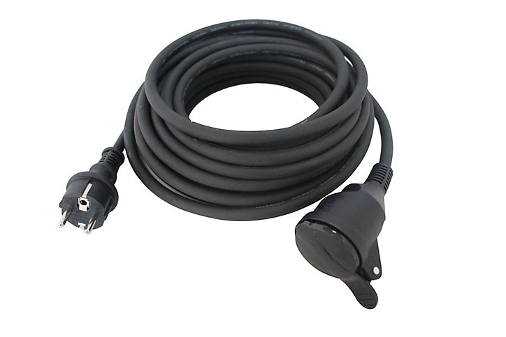 Rallonge électrique Diall H07RNF 3G1 5mm² avec clapet 20m noir