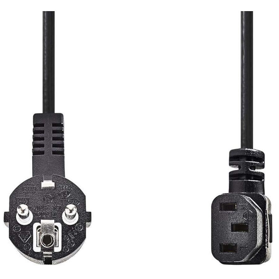 NEDIS Câble d'alimentation coudé pour PC, moniteur et onduleur noir - 5 mètres