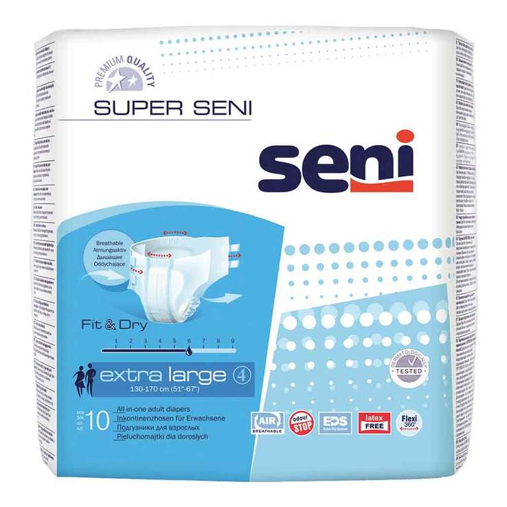 Super Seni Größe 4 extra large Windelhosen für Erwach., 10 St