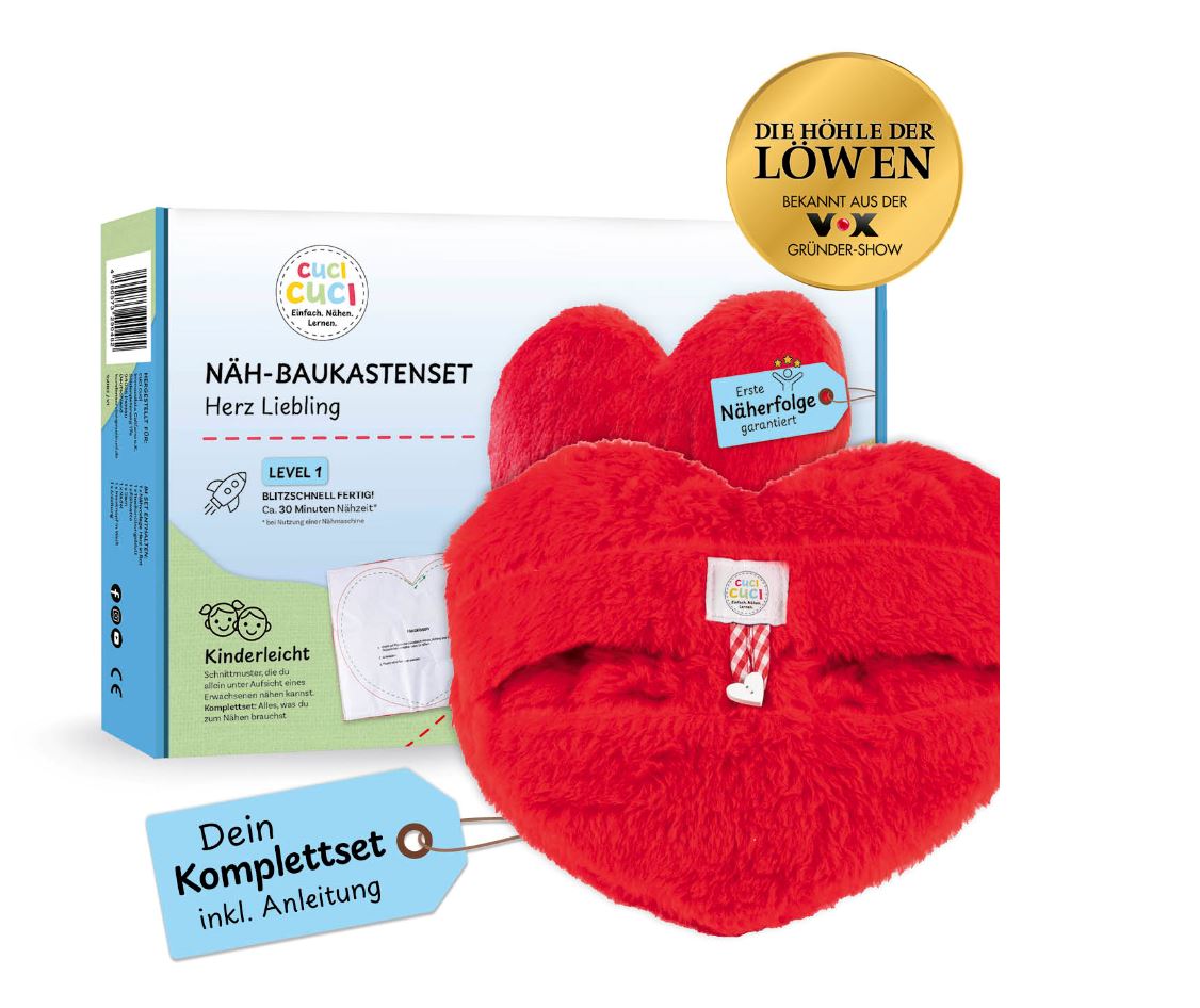 cucicuci DIY Nähset Herz rot