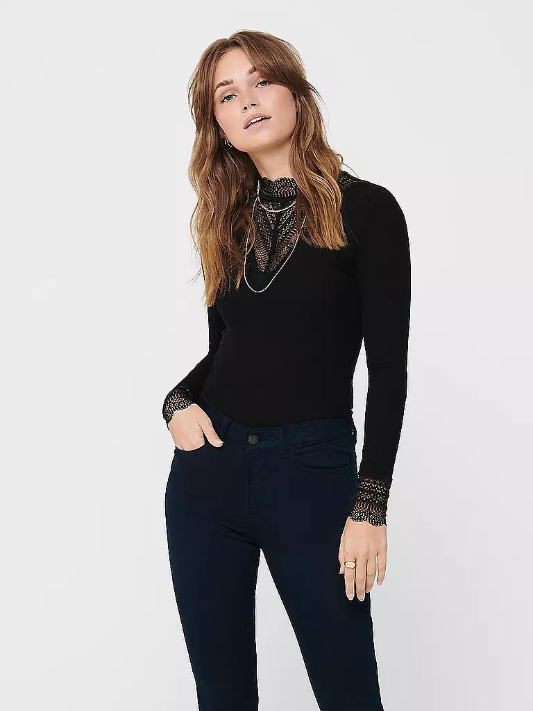 ONLY Langarmshirt ONLTILDE schwarz