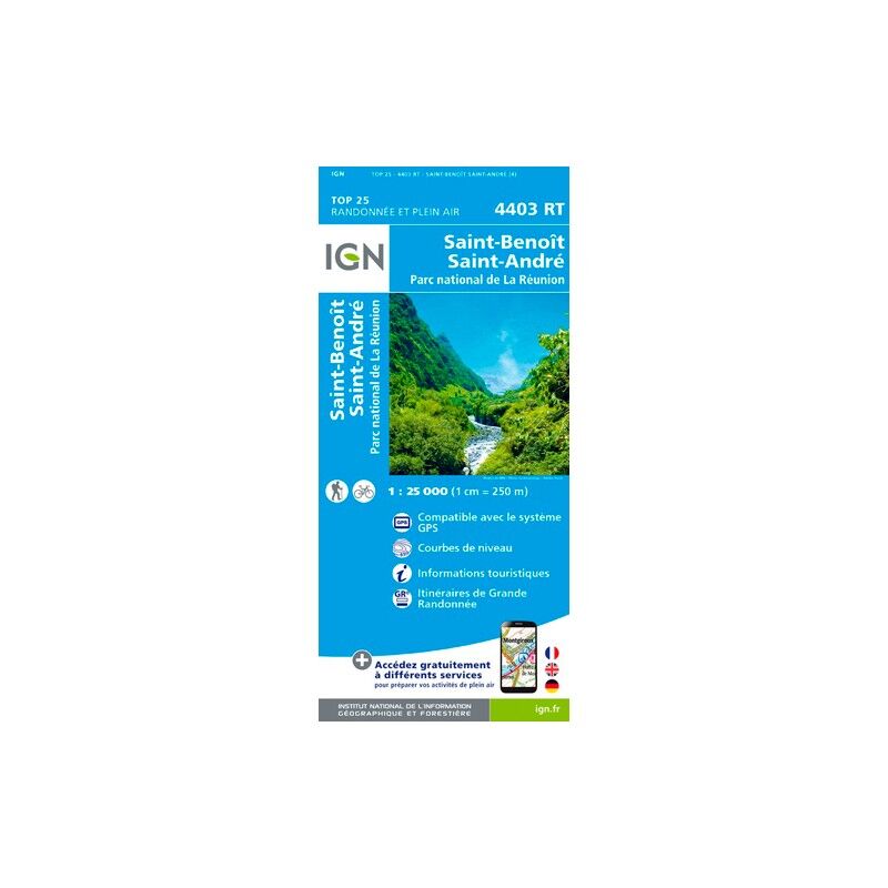 Saint-Benoît (Réunion) - Carte topographique
