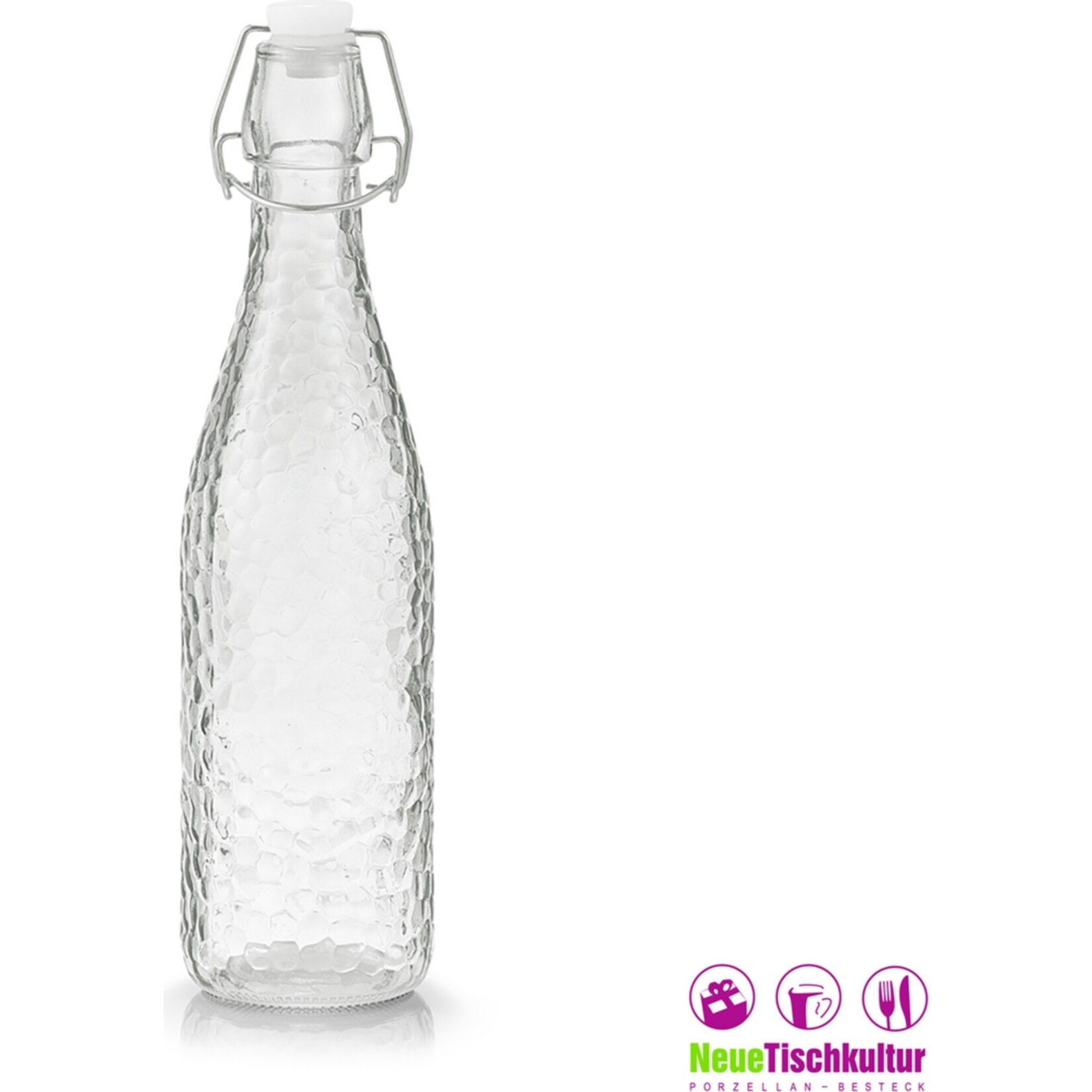 neuetischkultur Glasflasche transparent mit Bügelverschluss