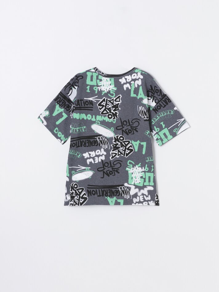 Camiseta estampada - Chumbo
