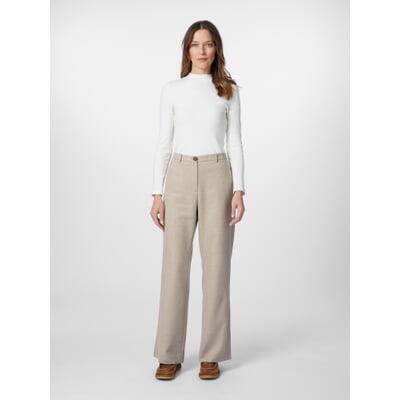 Damen-Marlenehose Wolle, Naturmelange