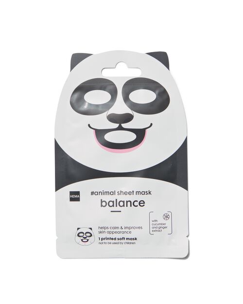 sheetmask animaux panda 15ml