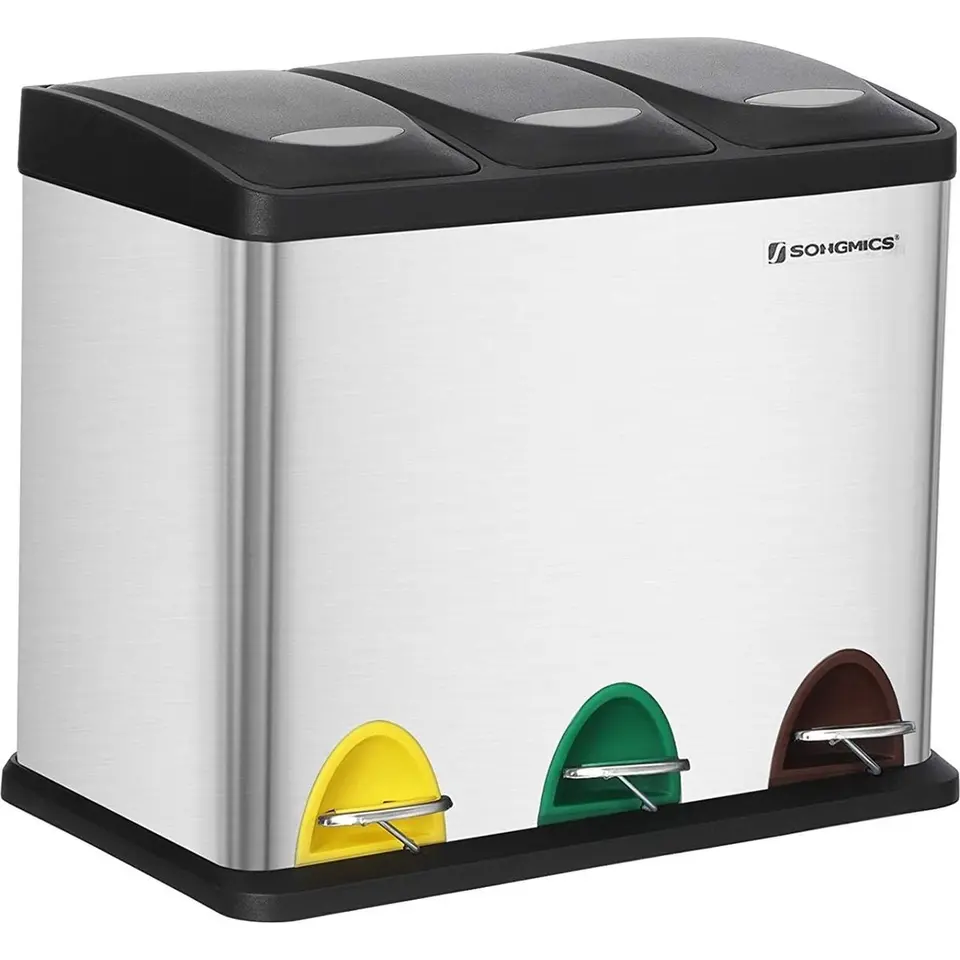 Dok Home - Prullenbak - 3x24 Liter - Metaal
