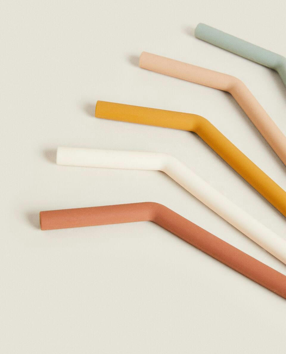 Canudos de silicone (pacote com 5)