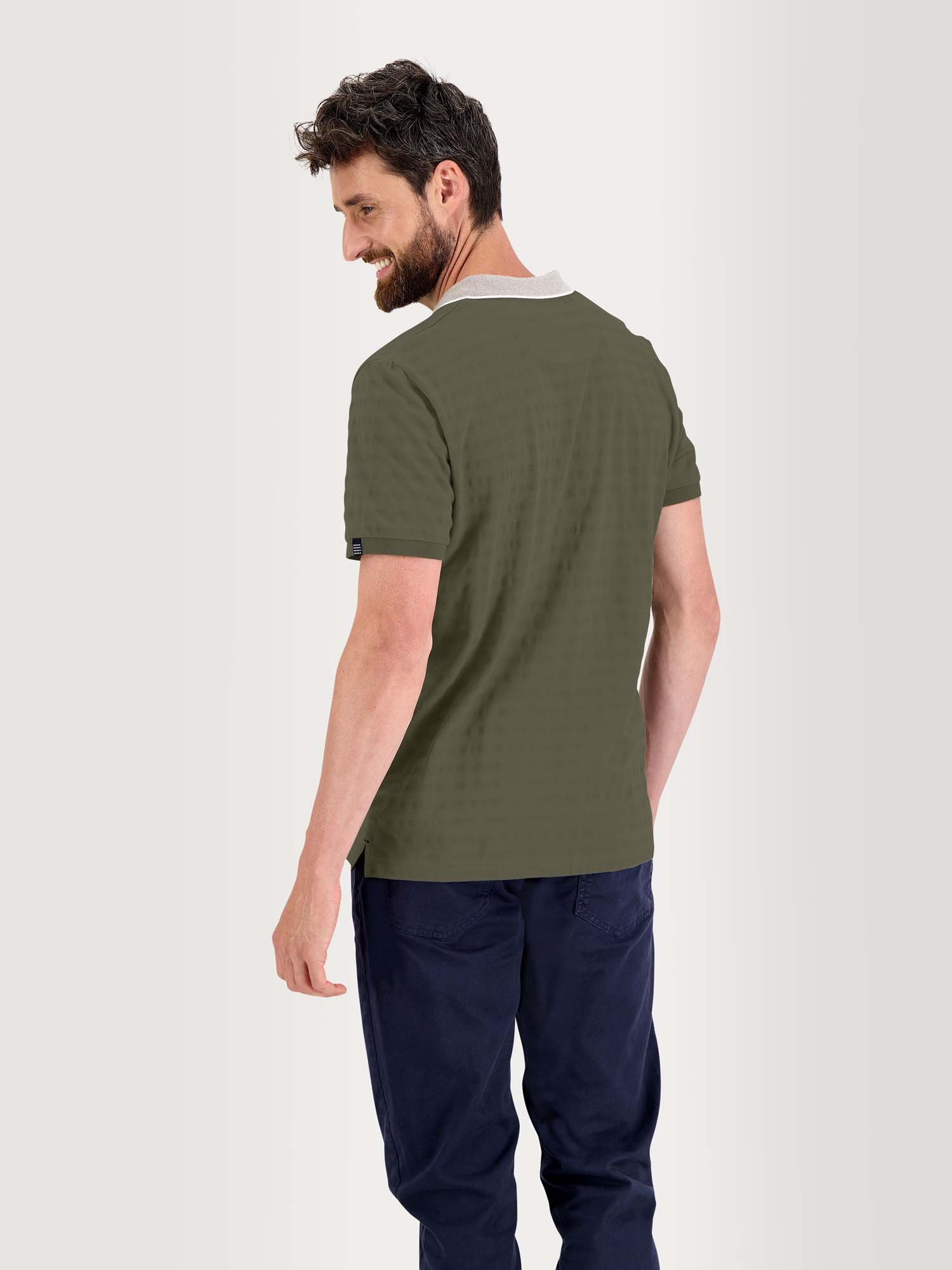 Polo Homme Manches Courtes Jersey Coton Kaki