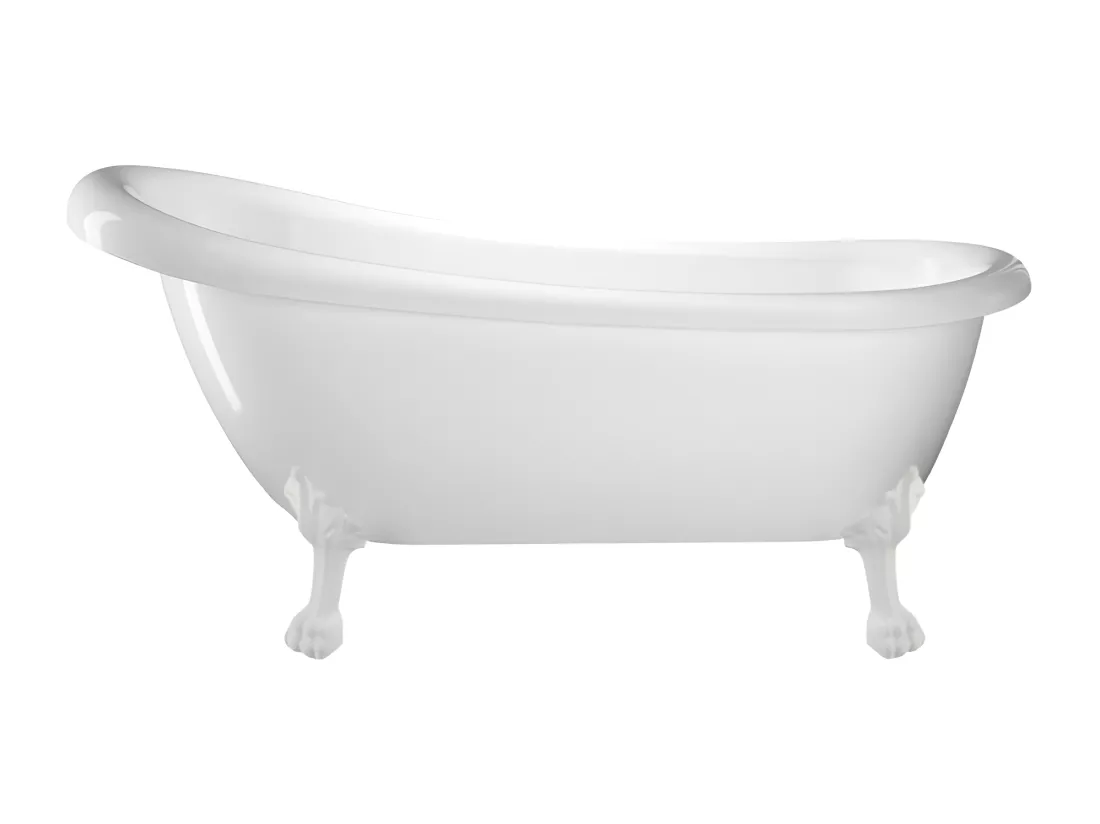 Baignoire ancienne rétro sur pieds RICHMOND Blanche 171 cm Pieds de Lion Blancs