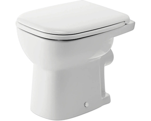DURAVIT staande wc D-Code, vlakspoeltoilet met rand, glanzend wit, zonder toiletzitting 2109090000