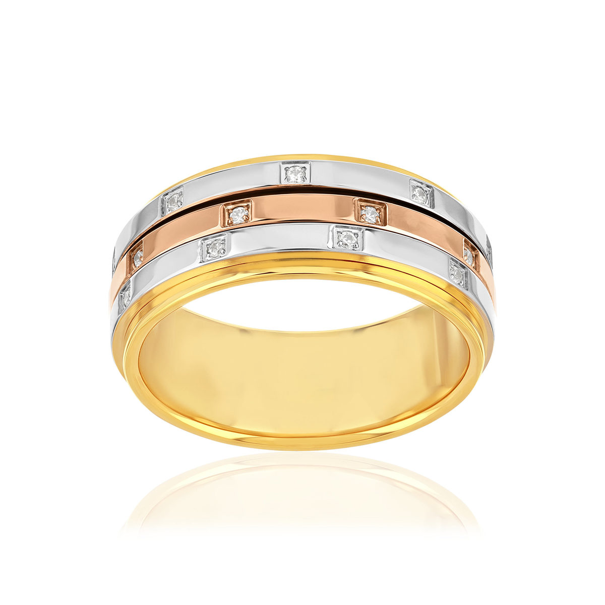 Alliance or 375 3 ors diamants HSI 0.22 carat