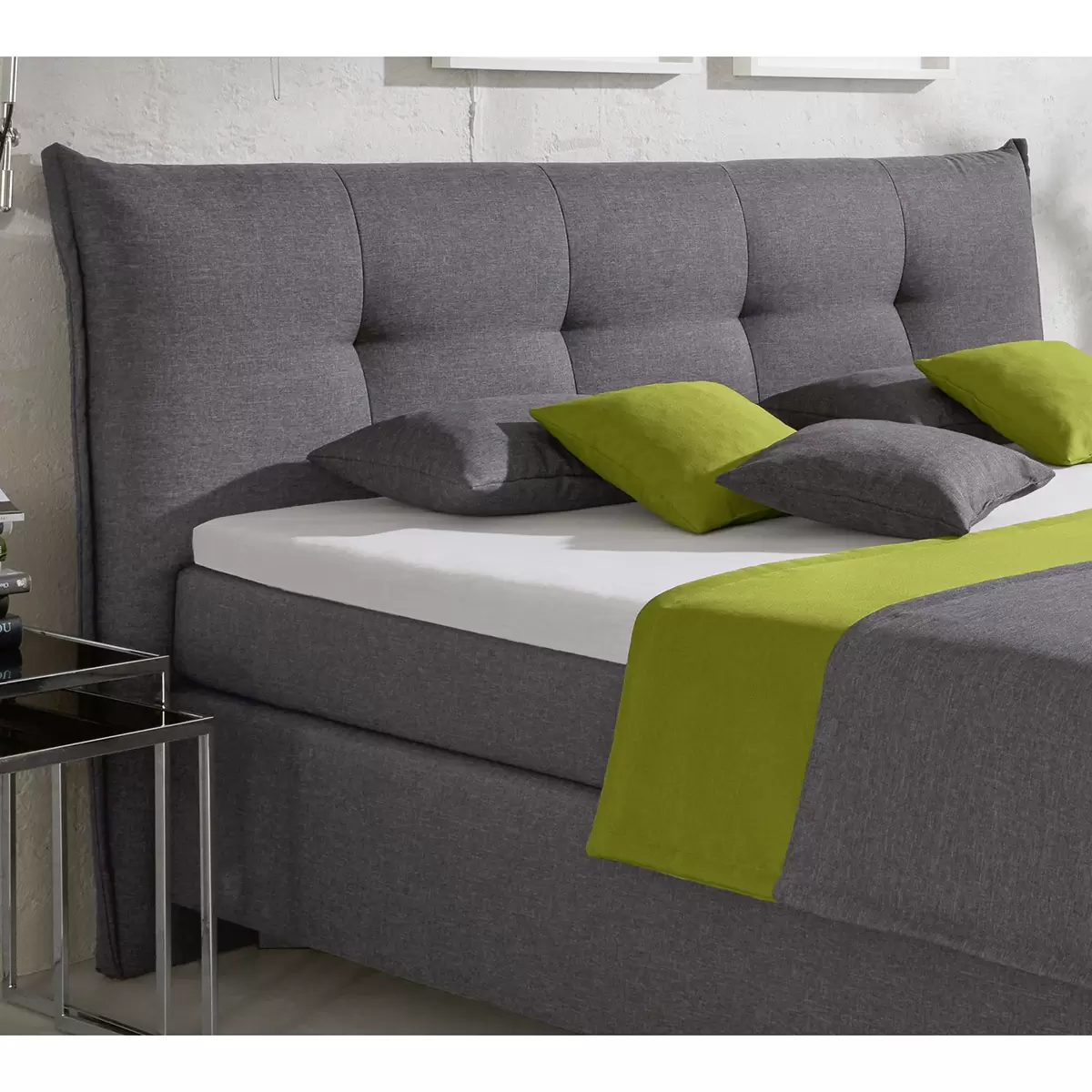 Boxspringbett Lexos 180 x 200 Anthrazit