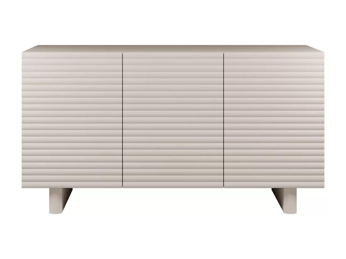 Buffet avec 3 portes en MDF - Beige - LUDIMA