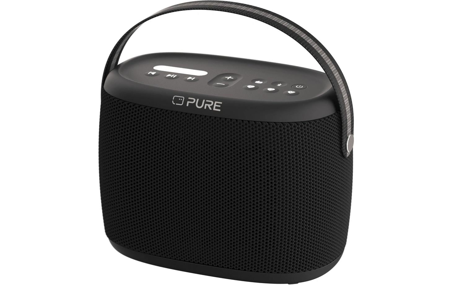 Radio Woodland Schwarz<br>Wasserfester Bluetooth-Lautsprecher mit DAB+- und FM-Radio