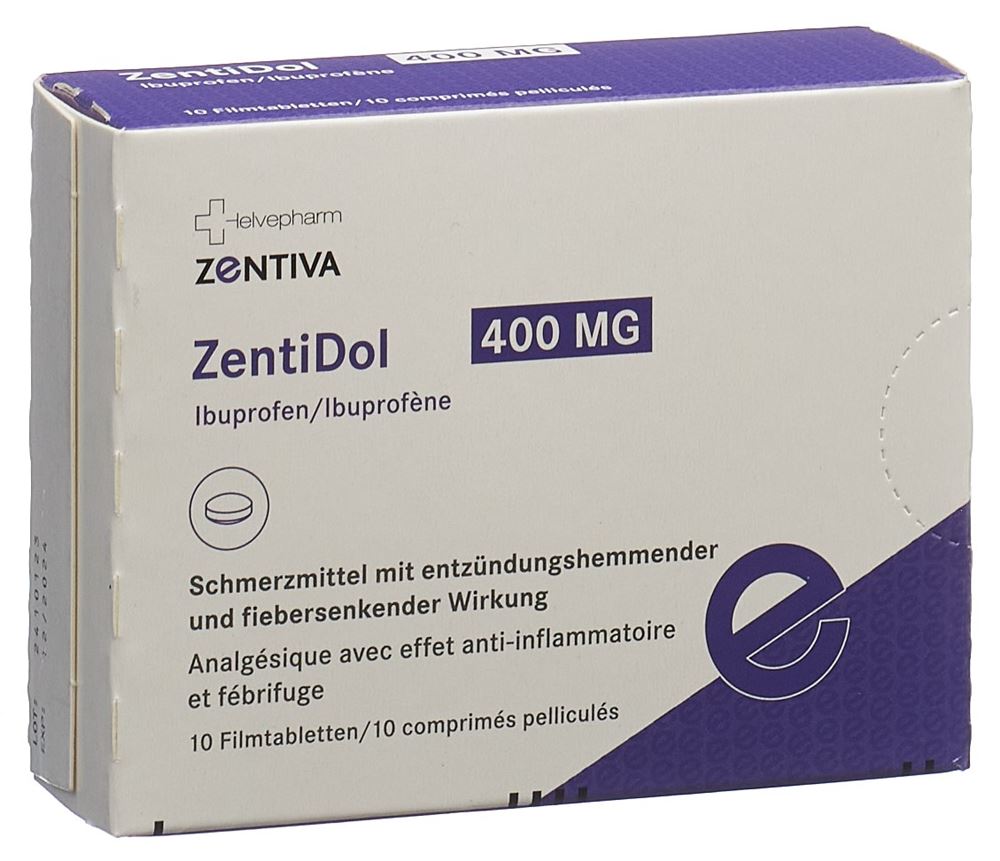 ZENTIDOL Filmtabl 400 mg Blist 10 Stk<br>10 Stück, Blister, Filmtablette