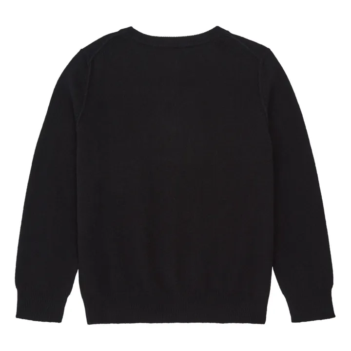 Hartford Pull Laine et Cachemire Crew | Noir